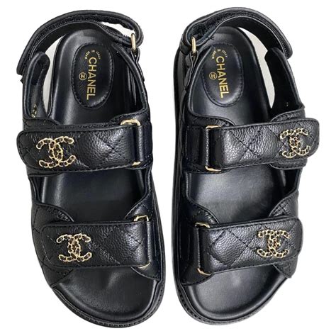 chanel velcro sandals 2020|chanel velcro dad sandals.